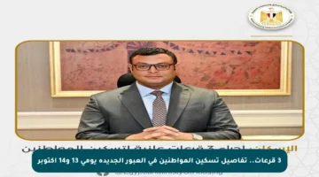 3 قرعات.. تفاصيل تسكين المواطنين في العبور الجديدة يومي 13 و14 أكتوبر